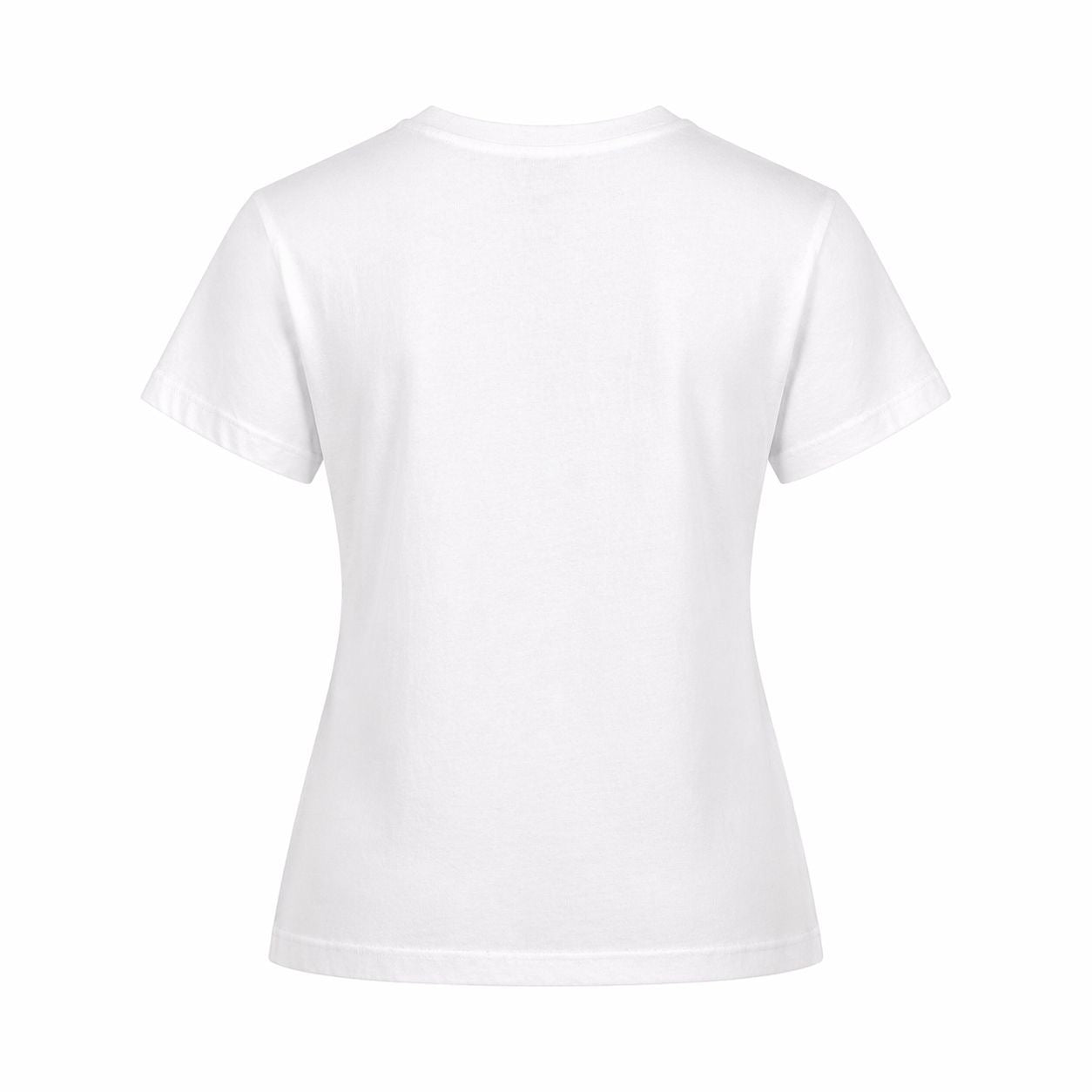 VALENTINO - *NEW WITH TAG* T-SHIRT WHITE COTTON WITH CRYSTAL BOW SIZE S