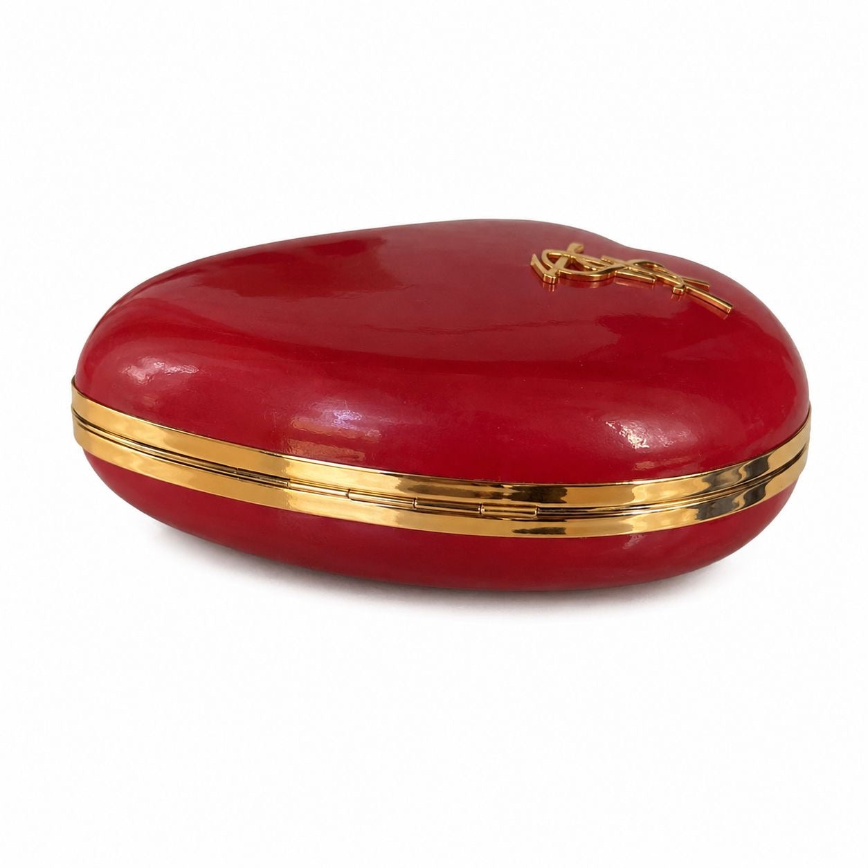 SAINT LAURENT - BAG RED LOVE BOX PATENT RED WITH GOLD HARDWARE