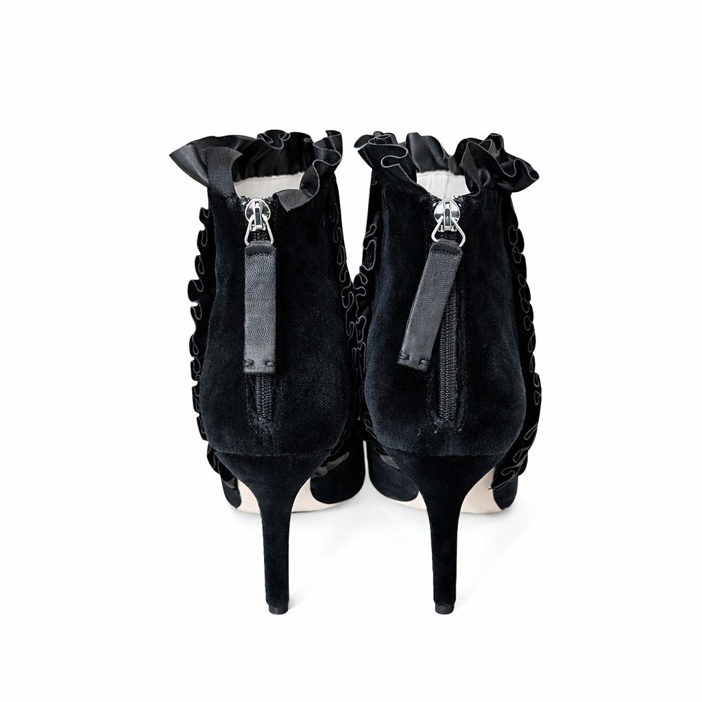 CHRISTOPHER KANE - *BRAND NEW* HIGH BOOTIES  BLACK VELVET SIZE 40 EU