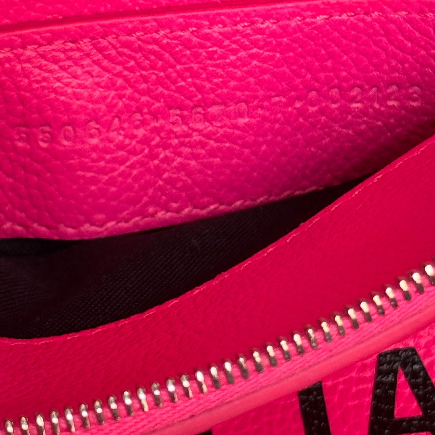 BALENCIAGA - BAG VILLE XXS FUCHSIA PINK GRAINED CALFSKIN