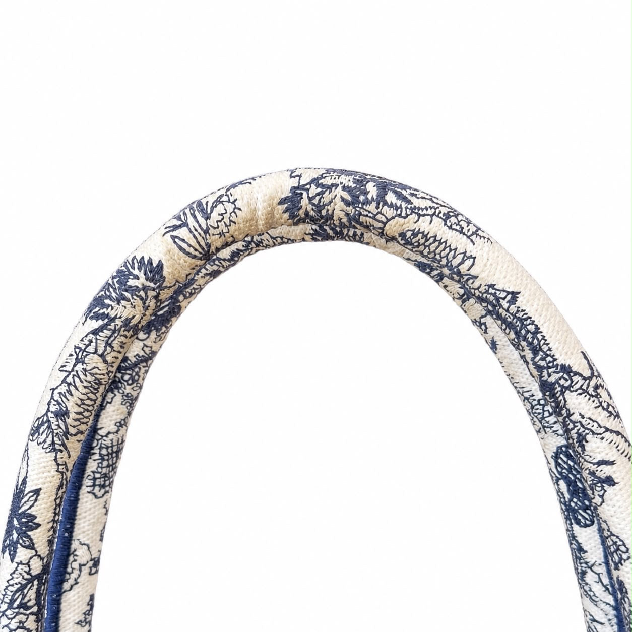 DIOR - TOTE BAG MEDIUM BLUE AND WHITE TOILE DE JOUY EMBROIDERED