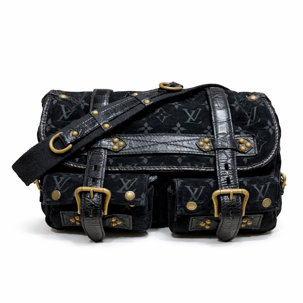 LOUIS VUITTON - BAG MESSENGER CLYDE MONOGRAM VELVET BLACK