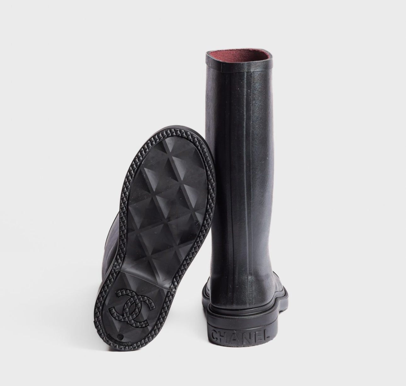 CHANEL - *BRAND NEW* HIGH RAIN BOOTS BLACK SIZE 37 EU