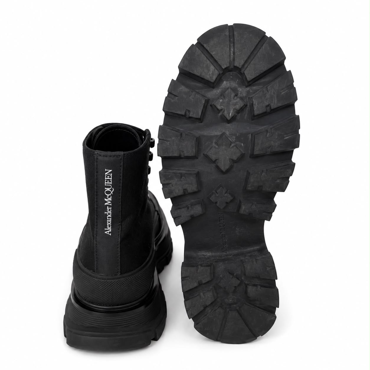 ALEXANDER MCQUEEN - SNEAKERS HIGH-TOP TREAD SLICK BLACK SIZE 38 EU