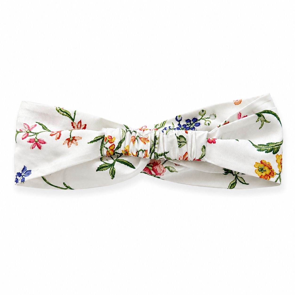 DIOR - HEADBAND MULTICOLOR FLORAL SILK