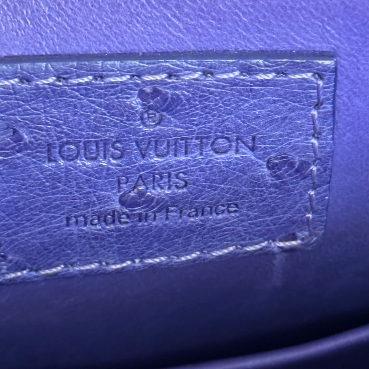 LOUIS VUITTON - BAG ALMA BB PURPLE OSTRICH LEATHER WITH GOLD-TONE HARDWARE
