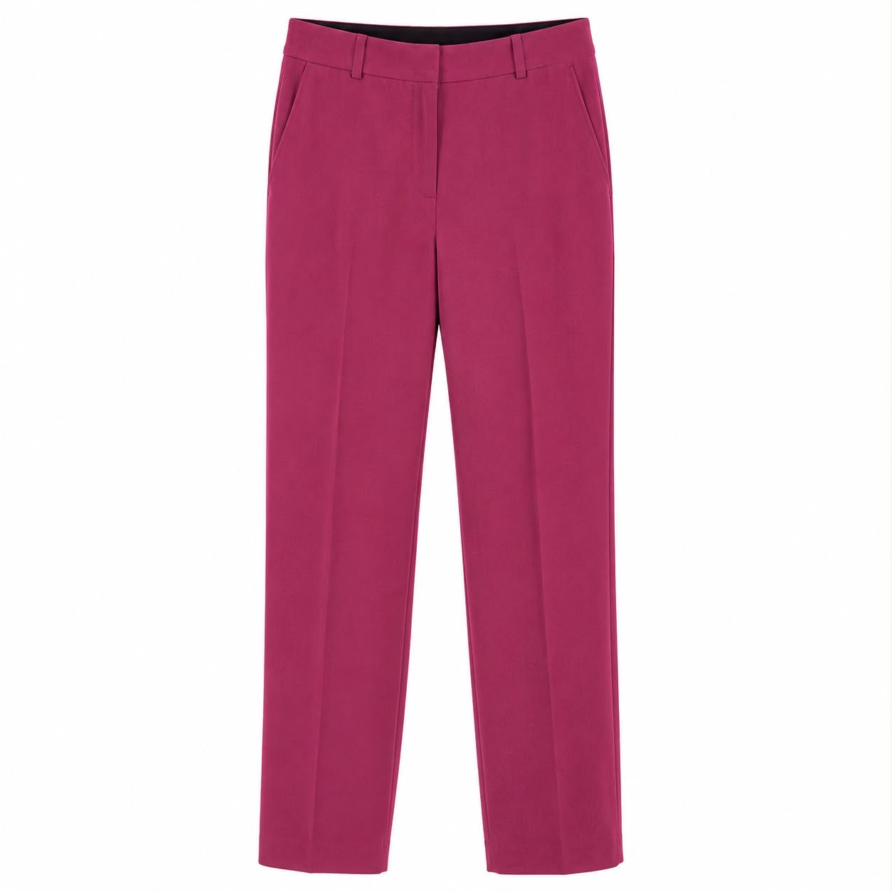 PRADA - TOP & TROUSERS MAGENTA BLACK SILK SET SIZE S