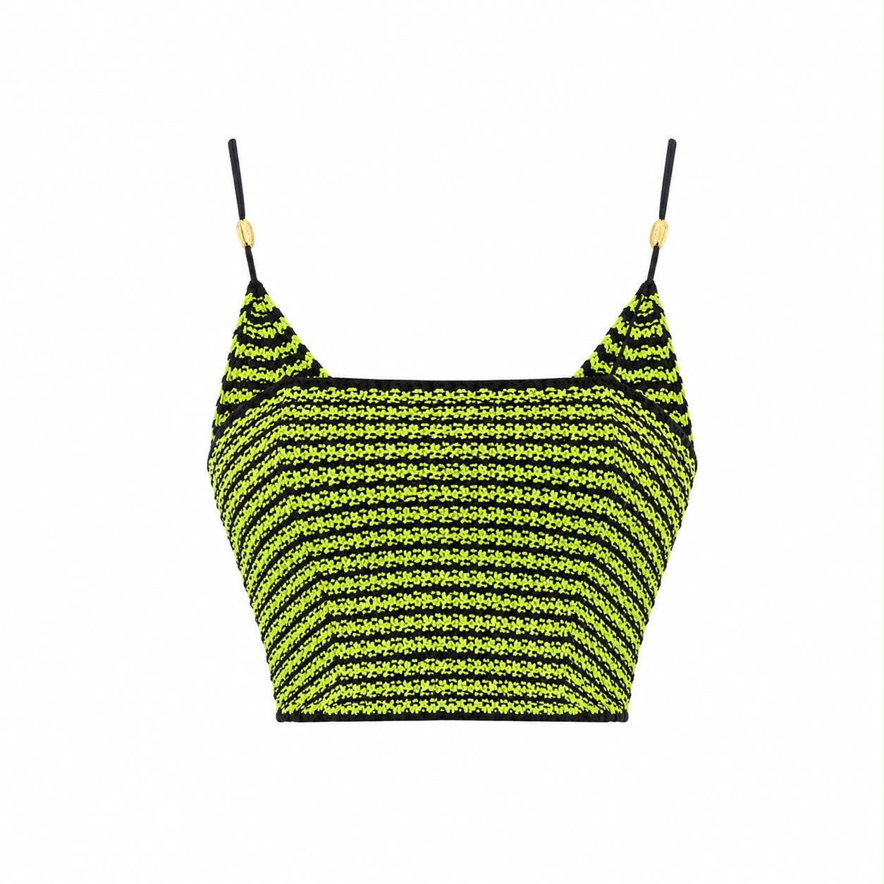 LOEWE X PAULA’S IBIZA - TOP CROPPED BLACK AND FLUO GREEN SIZE S