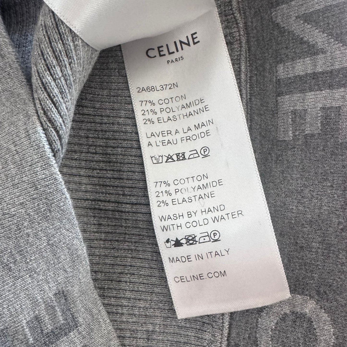 CELINE - TANK TOP GREY LOGO SIZE S