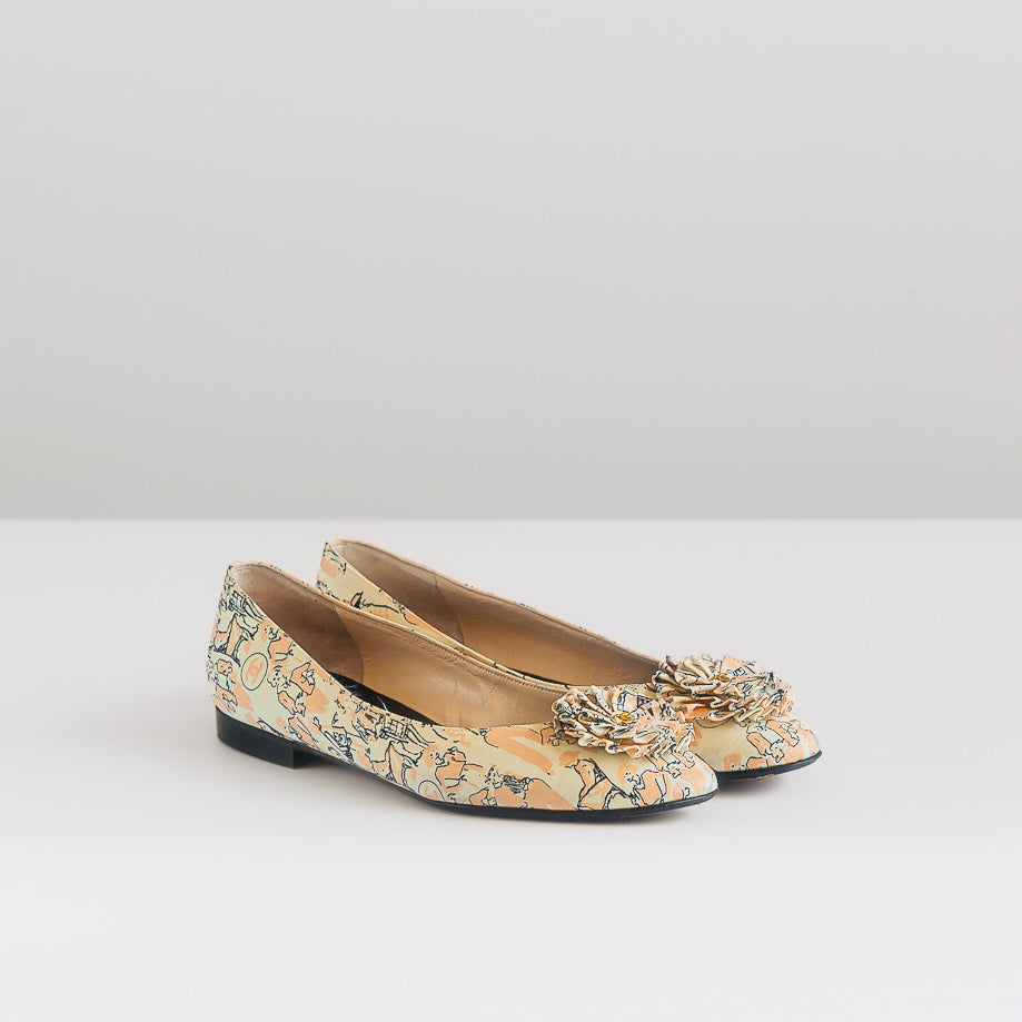 CHANEL - BALLET FLATS CC BROOCH SIZE 39 EU