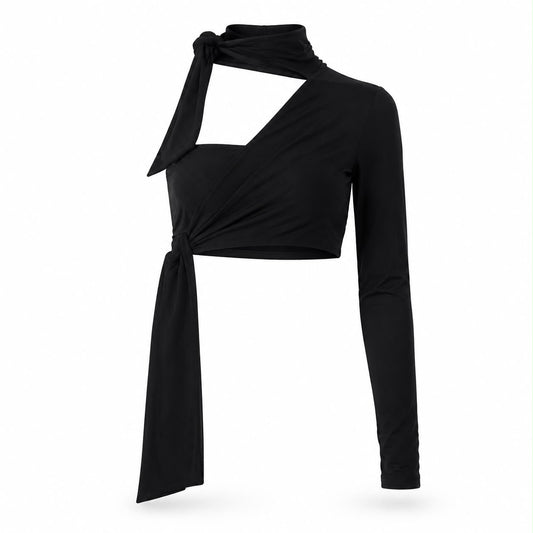 MUGLER - TOP ASYMMETRIC BLACK ONE SIZE