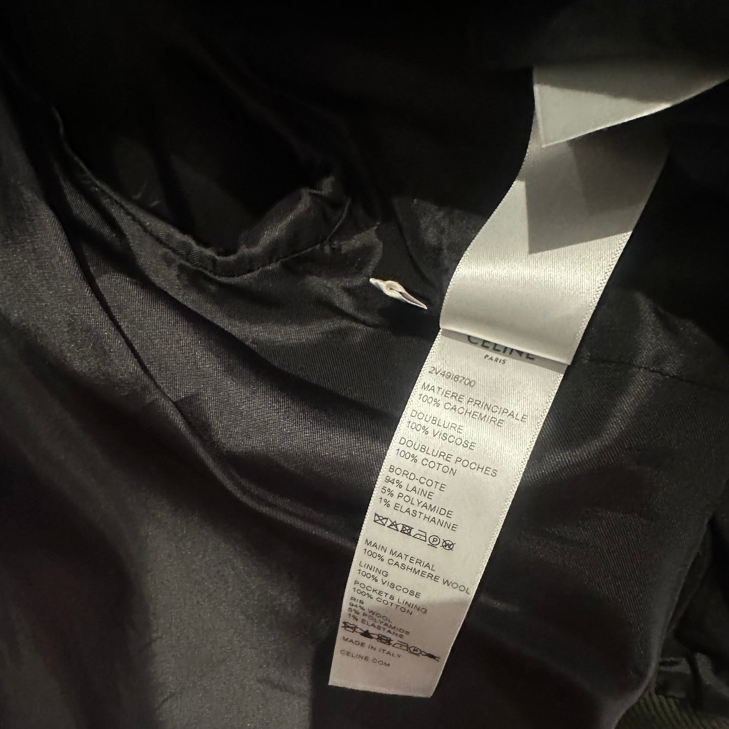 CÉLINE - JACKET BOMBER GREEN WITH HOOD SIZE 40 FR