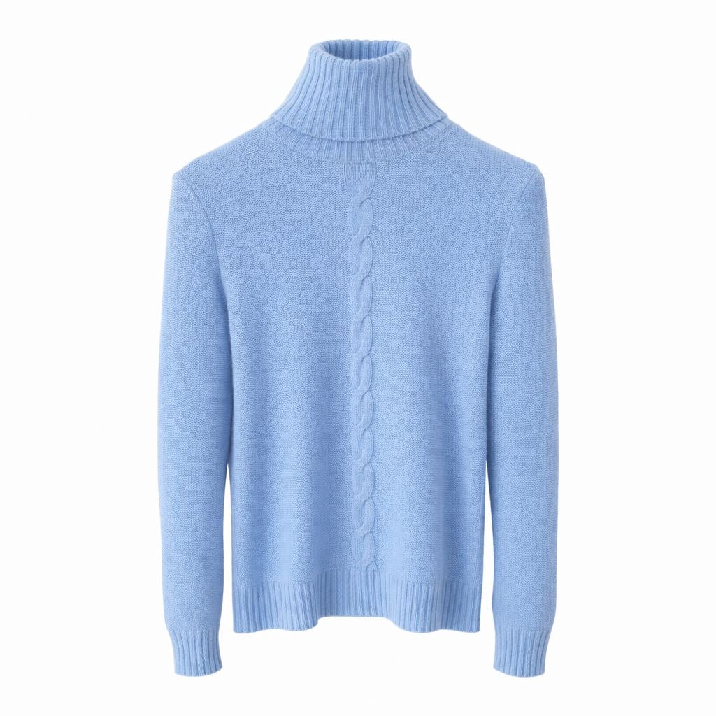 LORO PIANA - SWEATER LIGHT BLUE BABY CASHMERE SIZE 40 IT
