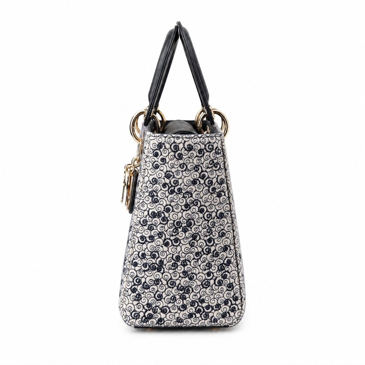 DIOR - *LIMITED NEVER USED* LADY DIOR MEDIUM “LA ROUE DE LA FORTUNE” * EMROIDERED BLUE AND WHITE