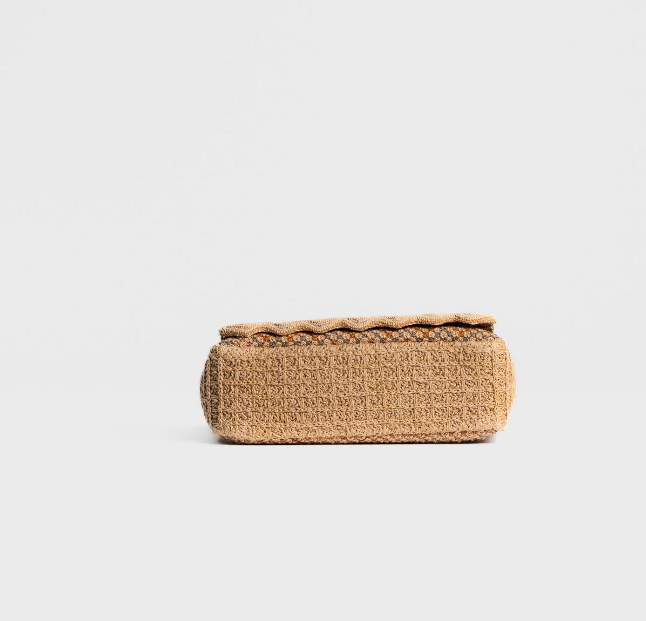 DIOR - BAG CARO IN BEIGE RAFFIA &  SUEDE