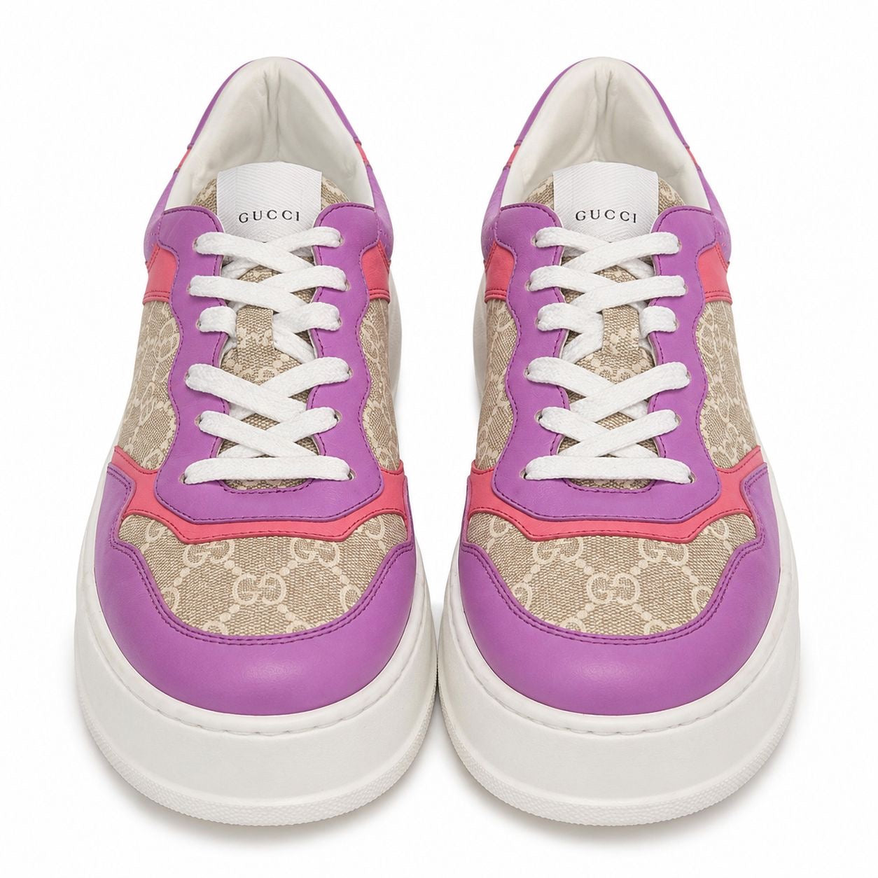 GUCCI - SNEAKERS GG PASTEL PLATFORM PINK & PURPLE SIZE 42 EU