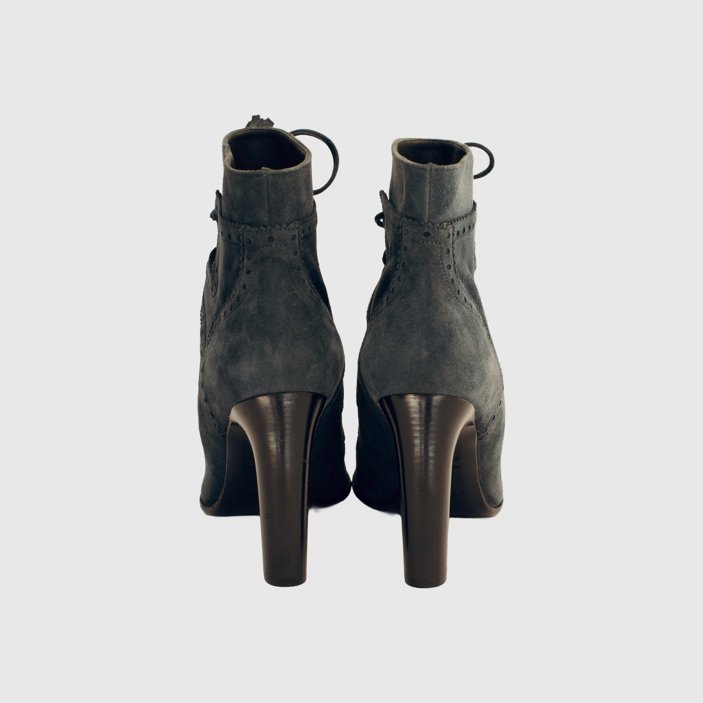 HERMÈS - *BRAND NEW* ANKLE BOOTS TEAL SUÈDE LACE-UP SIZE 39 EU