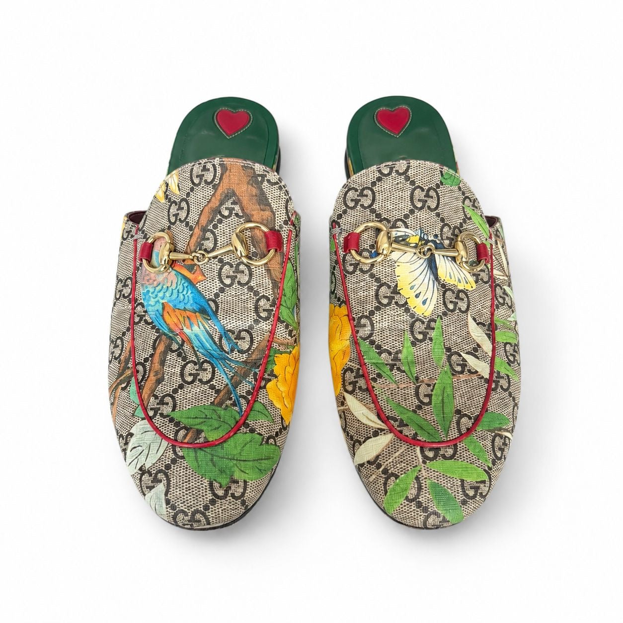 GUCCI - MULES SHOES PRINCETOWN FLORA PRINT GG LOGO SIZE 38,5 EU