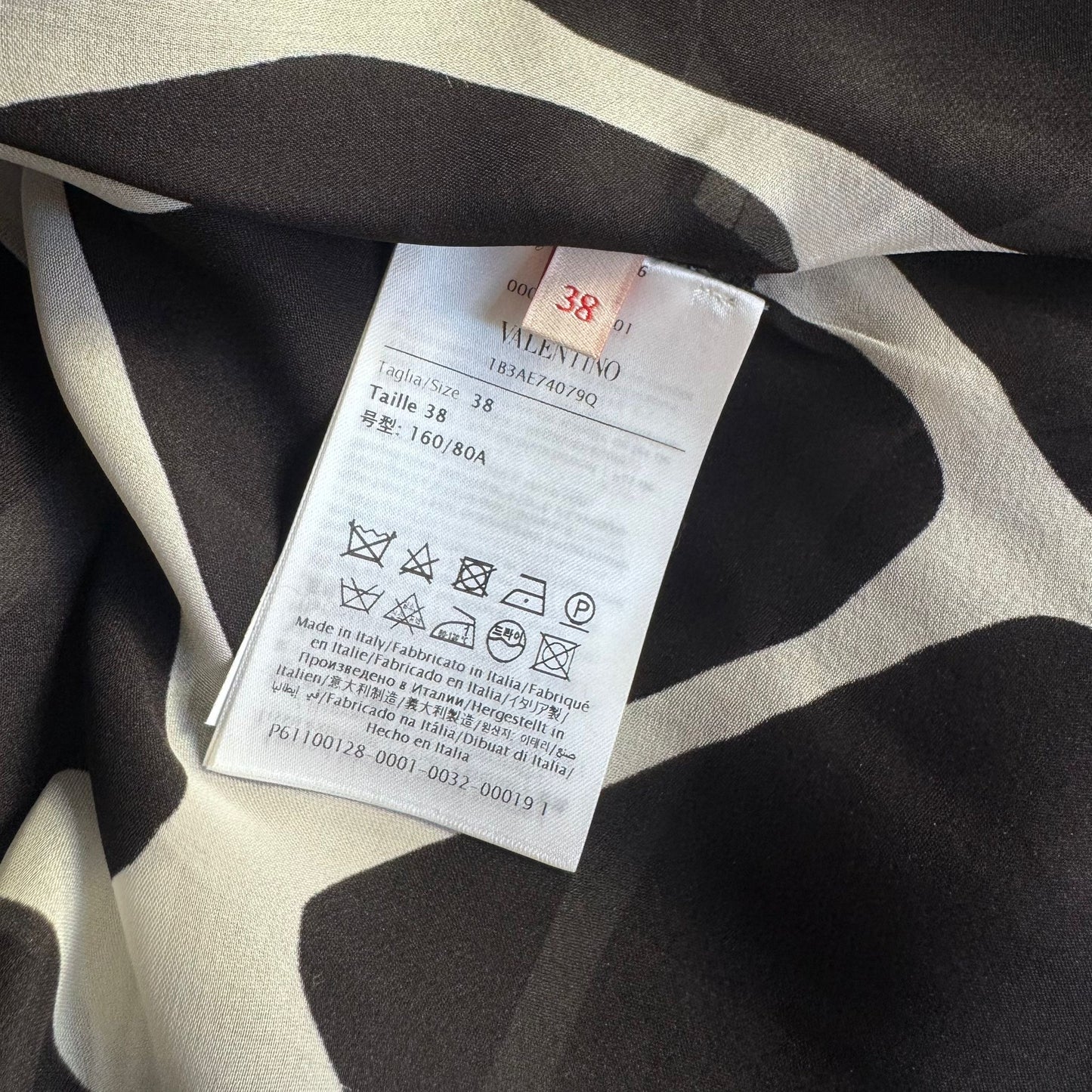 VALENTINO - TOP SILK BLACK AND WHITE SIZE 38 IT