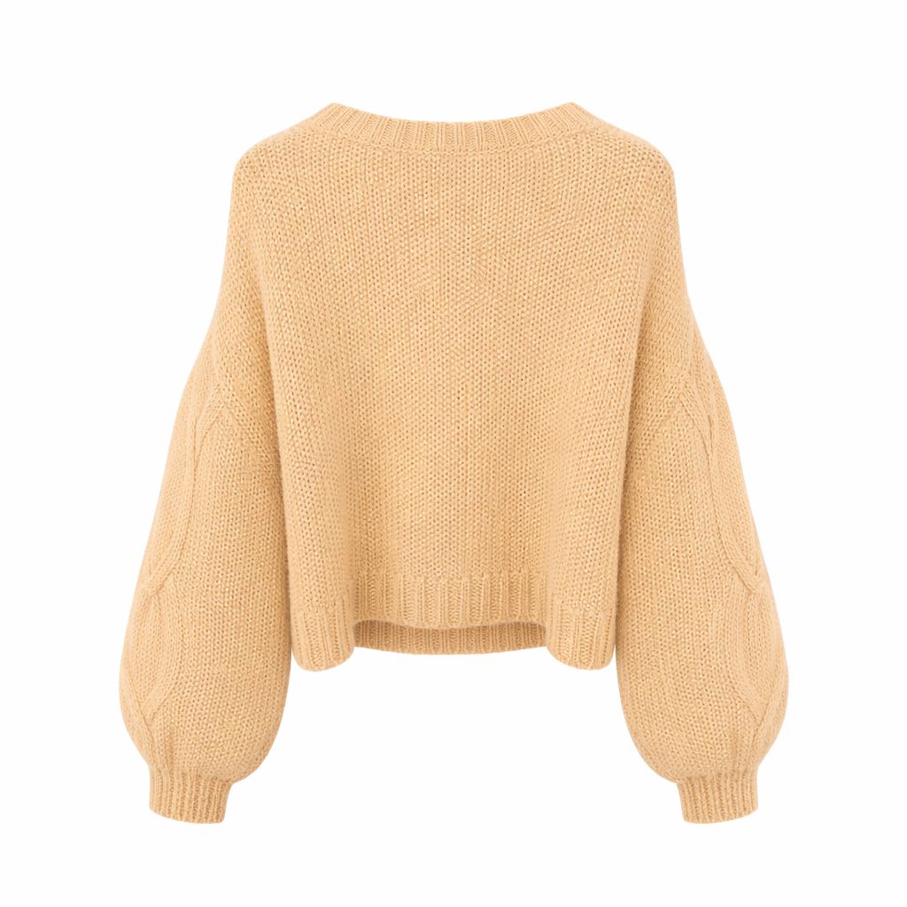 LOEWE - PULL ANAGRAM OVERSIZED LIGHT BROWN SIZE S