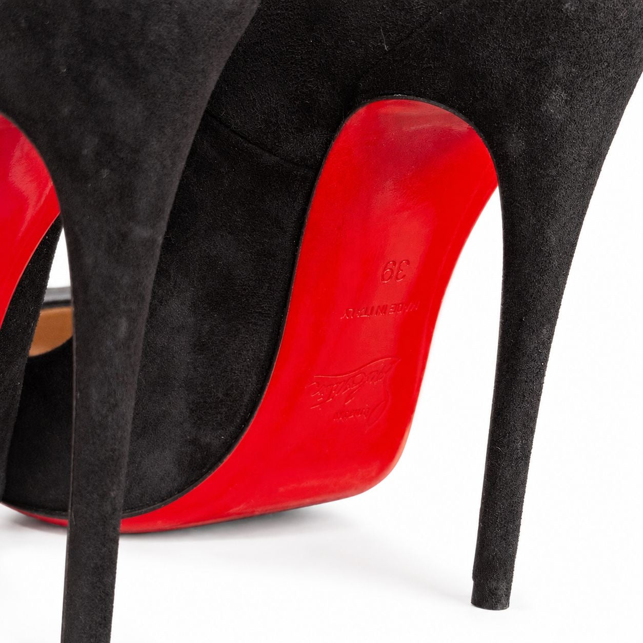 LOUBOUTIN - PUMPS SO KATE BLACK SUEDE SIZE 39 EU