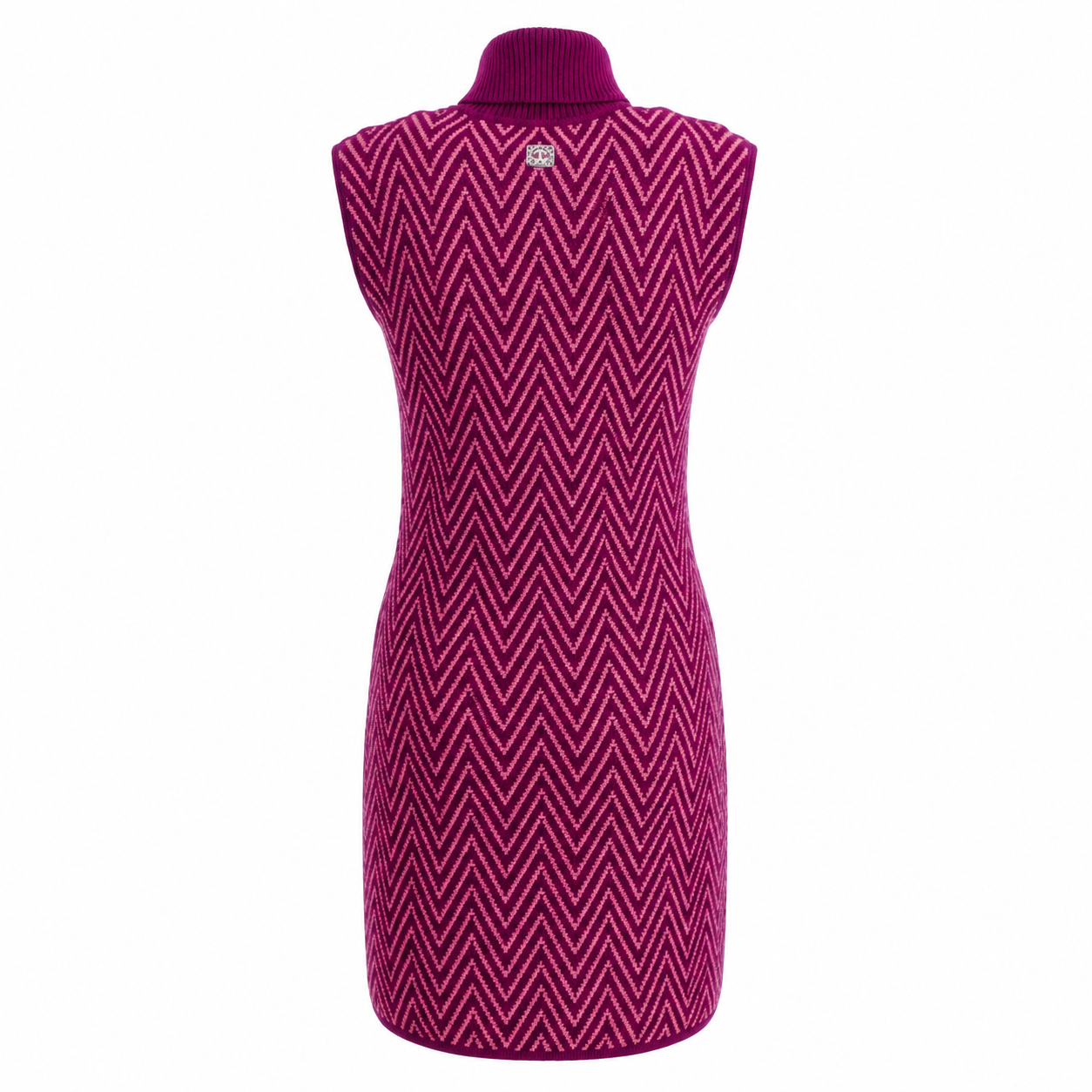 CHANEL - MINI DRESS PURPLE TURLENECK CASHMERE SIZE 36FR