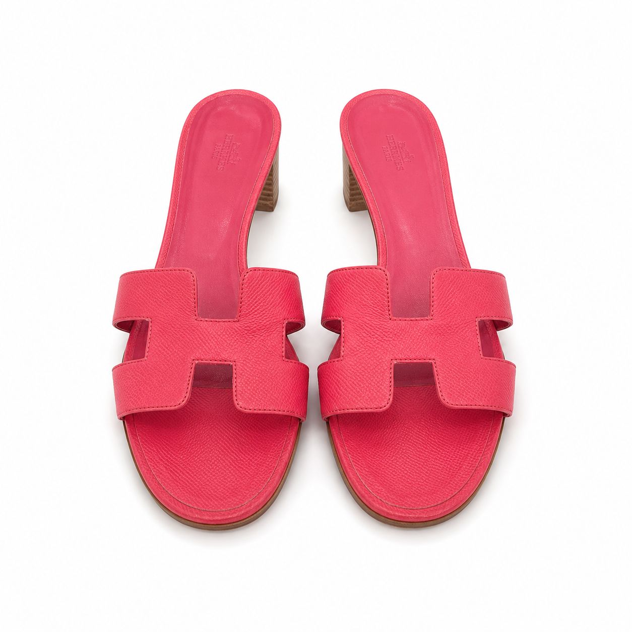 HERMÈS - SANDALS OASIS RED EPSOM LEATHER SIZE 41 EU