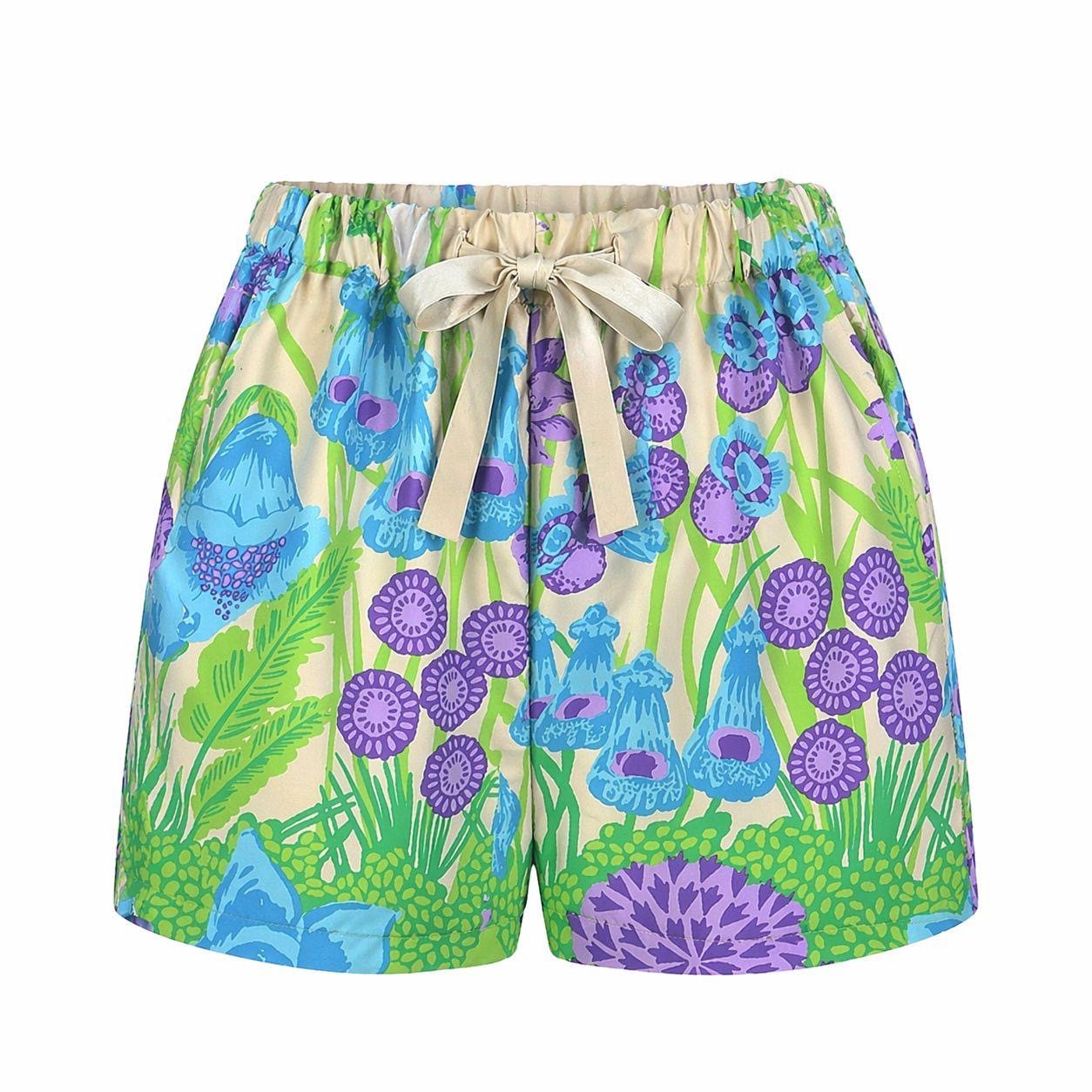 GUCCI - SET SHIRT AND SHORTS SILK FLORAL PRINT SIZE 36 IT