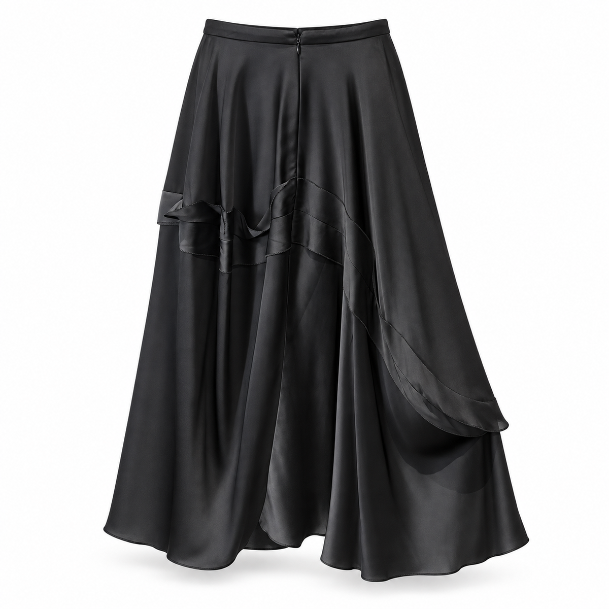 ALEXANDER MCQUEEN - SKIRT LONG ASYMMETRIC BLACK SIZE XS
