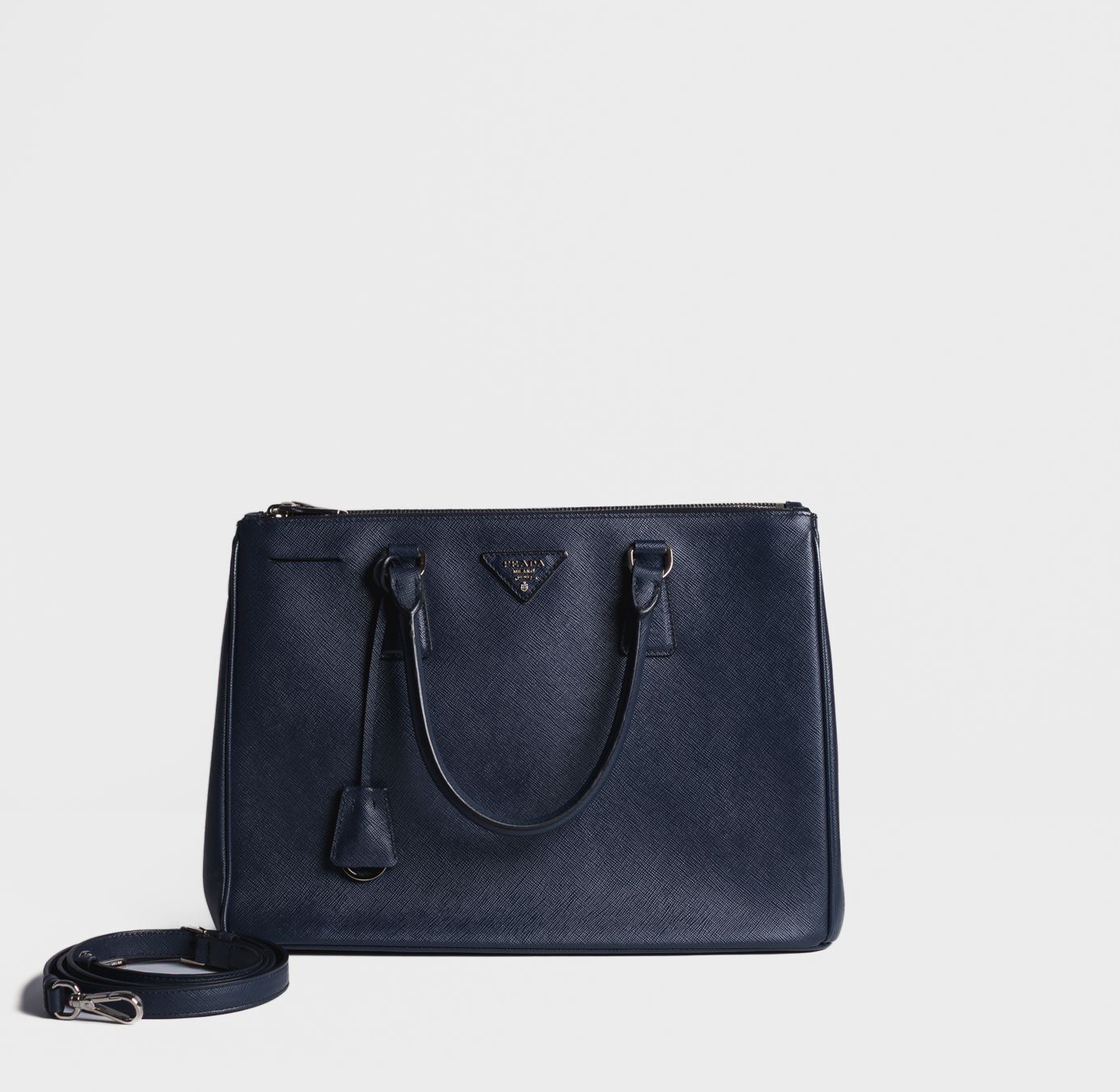 PRADA - BAG SAFFIANO GALLERIA LEATHER BAG BLUE