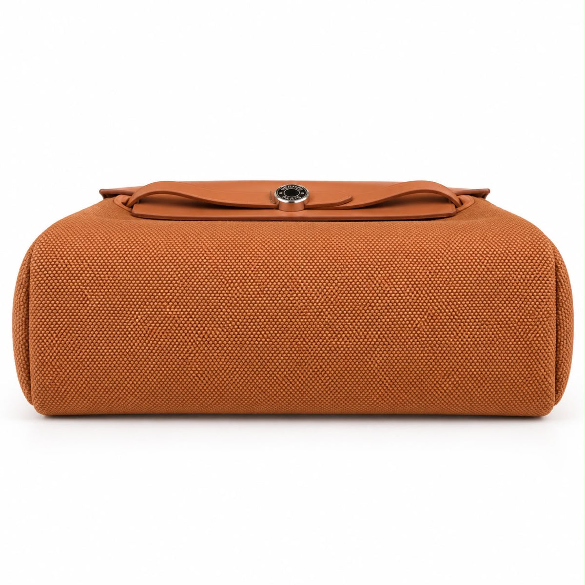 HERMÈS - *NEVER WORN* BAG HERBAG ZIP MINI 20 GOLD CANVAS & LEATHER PALLADIUM HARDWARE