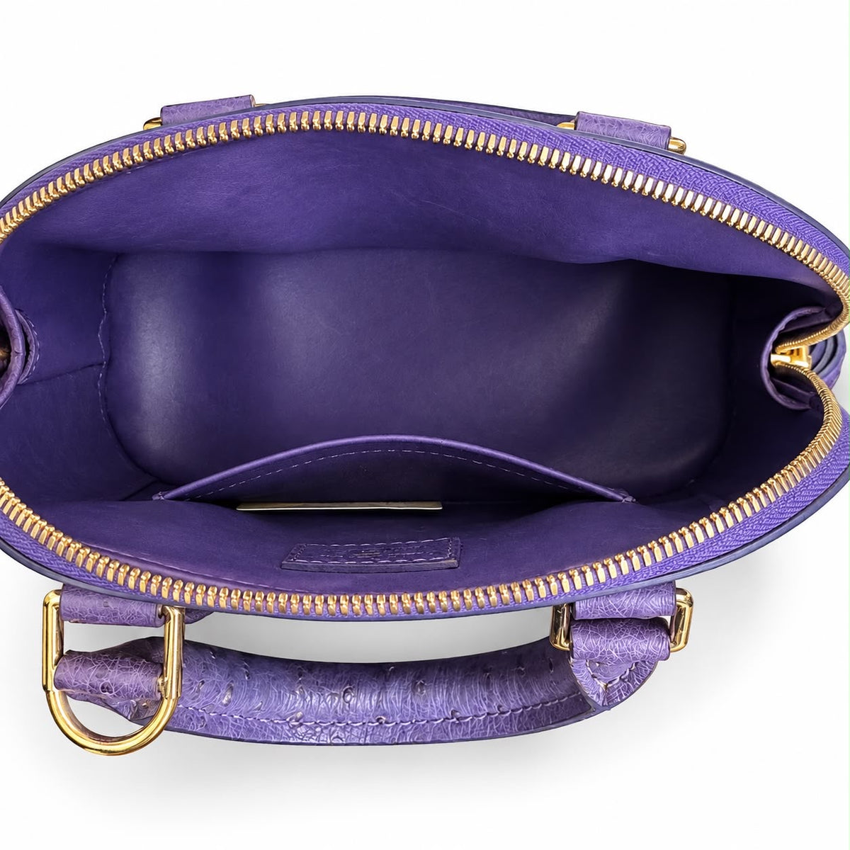 LOUIS VUITTON - BAG ALMA BB PURPLE OSTRICH LEATHER WITH GOLD-TONE HARDWARE