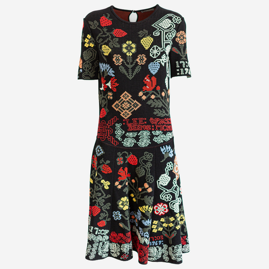 MCQUEEN - DRESS FLORAL PRINT SIZE L