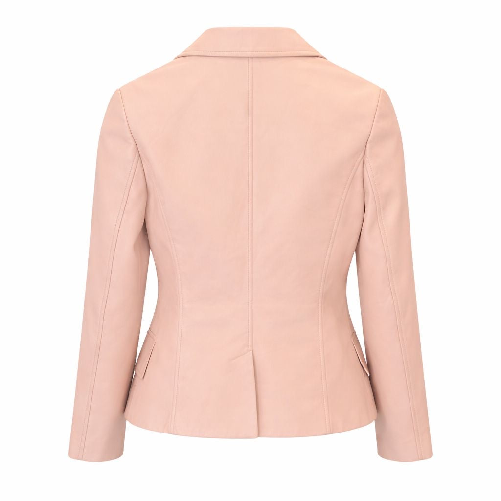 DIOR - *NEVER WORN* JACKET BAR PINK LAMBSKIN SIZE 36 FR