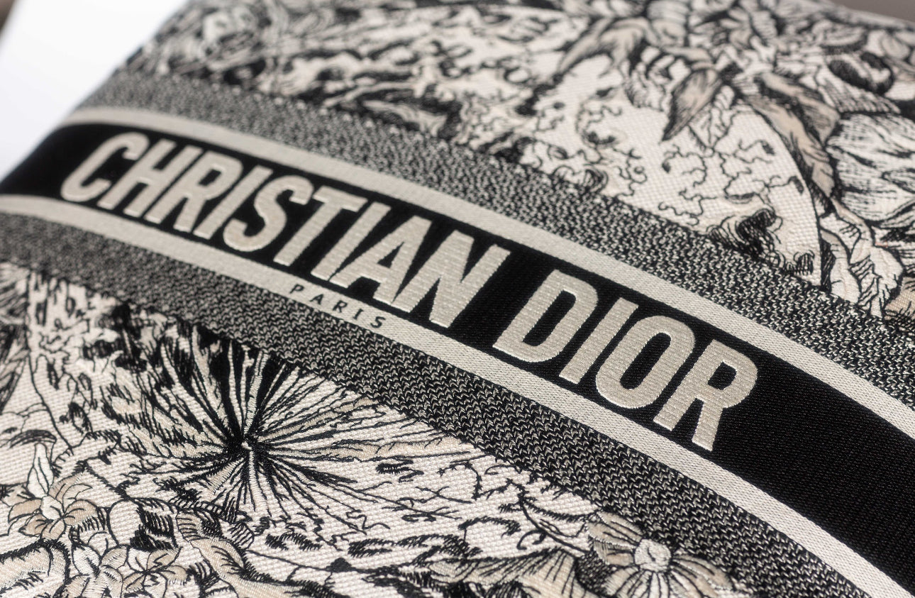 DIOR - MAXI PILLOW EMBROIDERED CONSTELLATIONS BLACK & WHITE