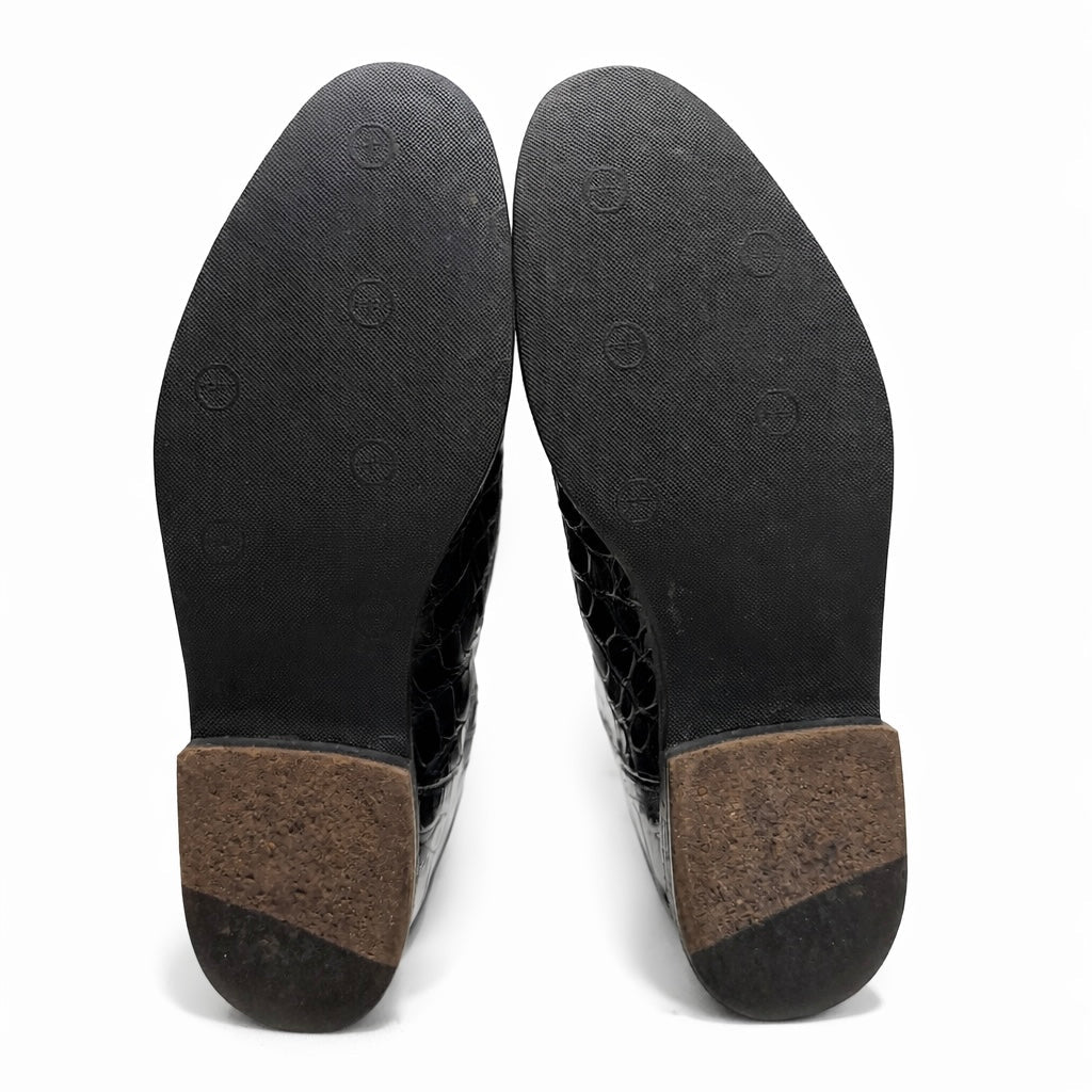 HERMÈS - HIGH BOOTS JUMPING ALLIGATOR BLACK SIZE 37 EU