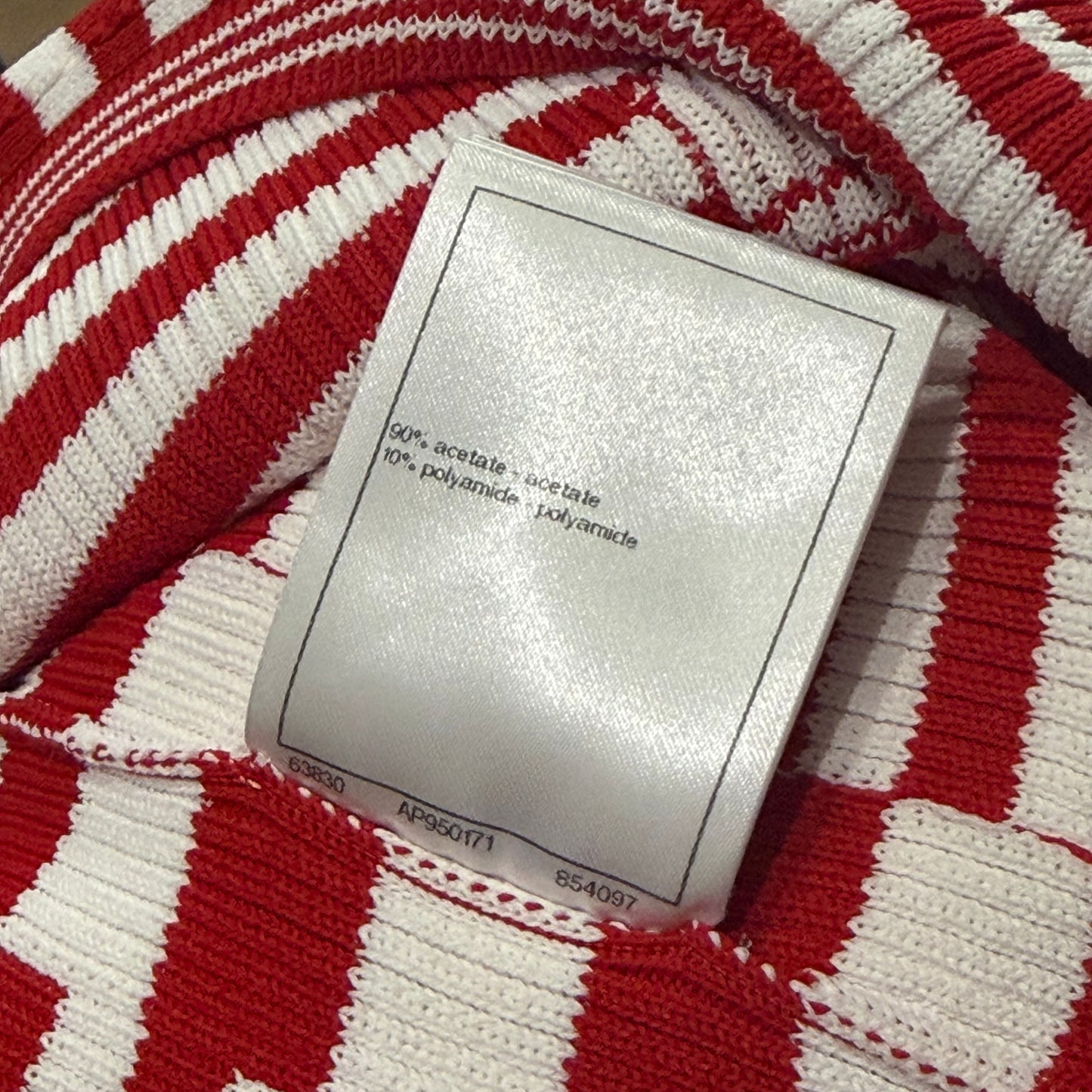 CHANEL - *NEVER WORN* TANK TOP STRIPED RED AND WHITE 2023 CRUISE SIZE 38 FR