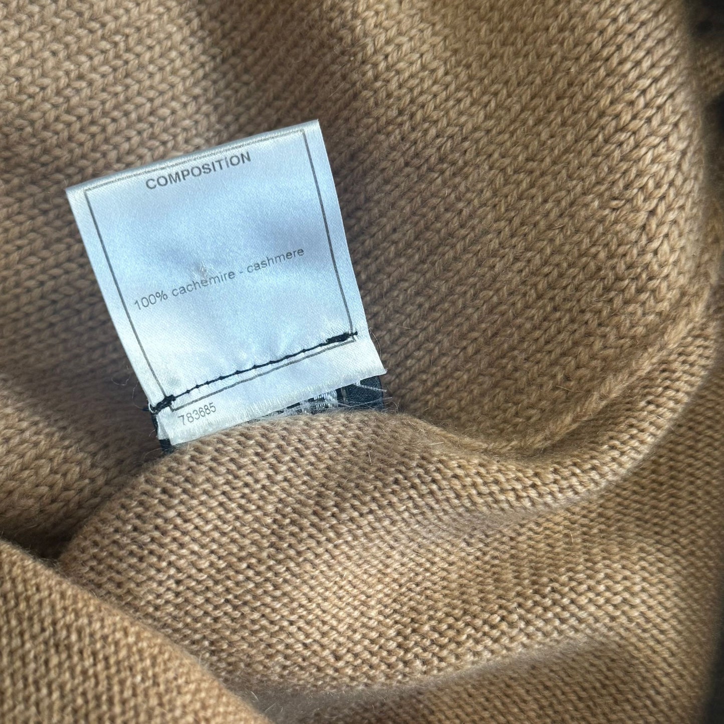 CHANEL - CARDIGAN LONG CASHMERE CAMEL SIZE 34 FR