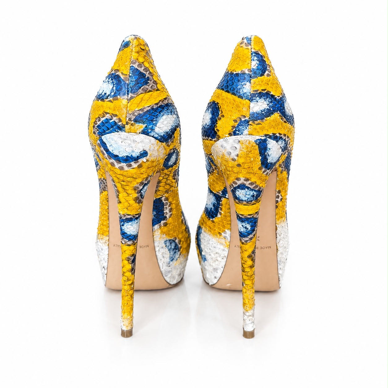 CASADEI - PUMPS MULTICOLOR SNAKESKIN SIZE 37,5 EU