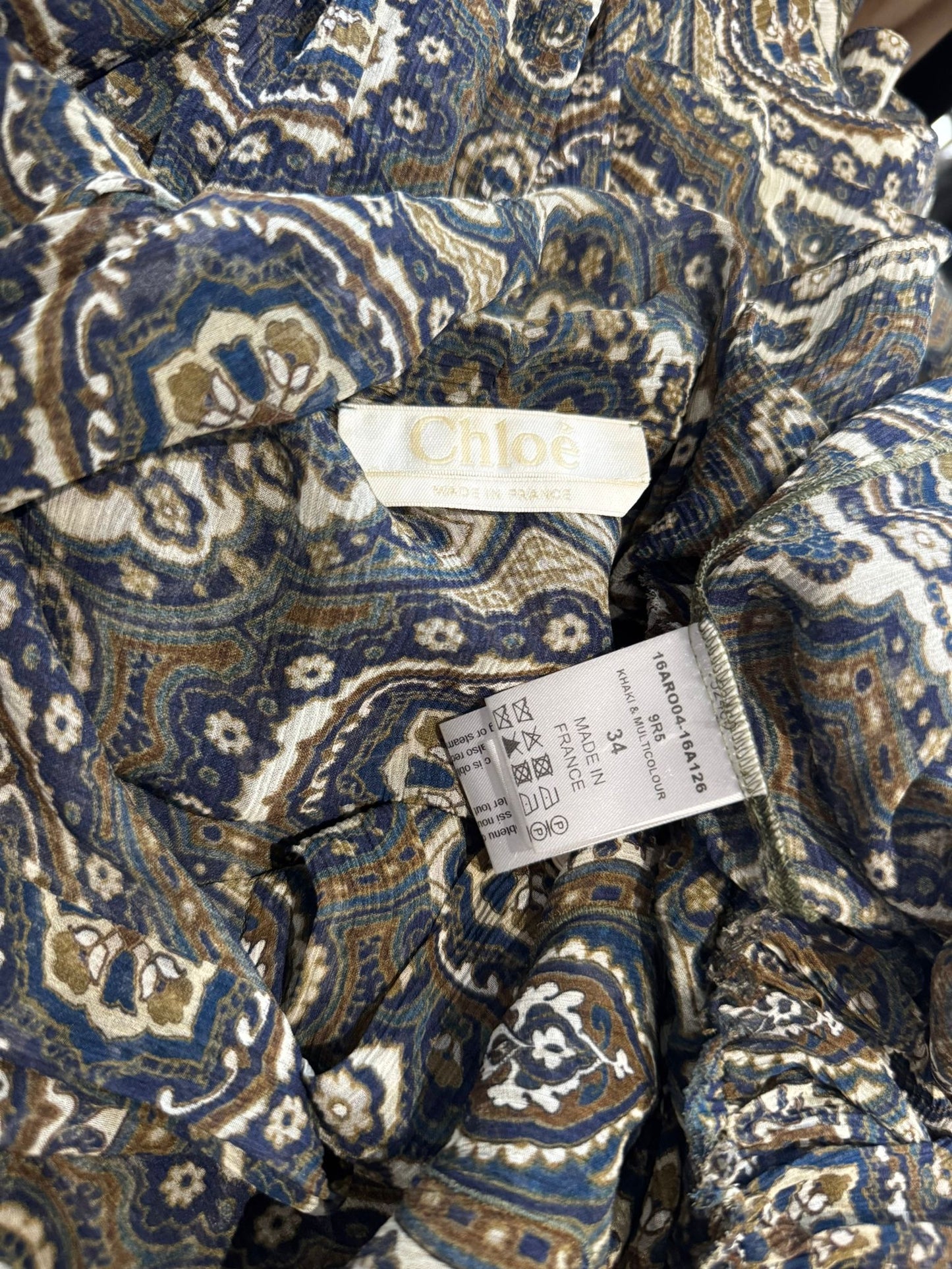 CHLOÉ - DRESS MINI MULTICOLOR SIZE 34 FR