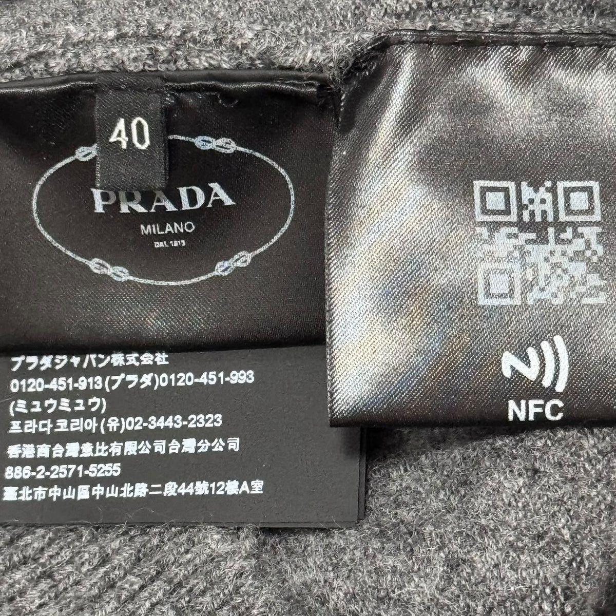 PRADA - SWEATER CASHMERE GREY LONG SLEVELESS SIZE 40 IT