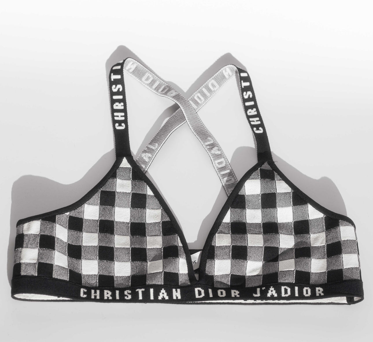 DIOR - BRASSIERE CHECK BLACK & WHITE SIZE L