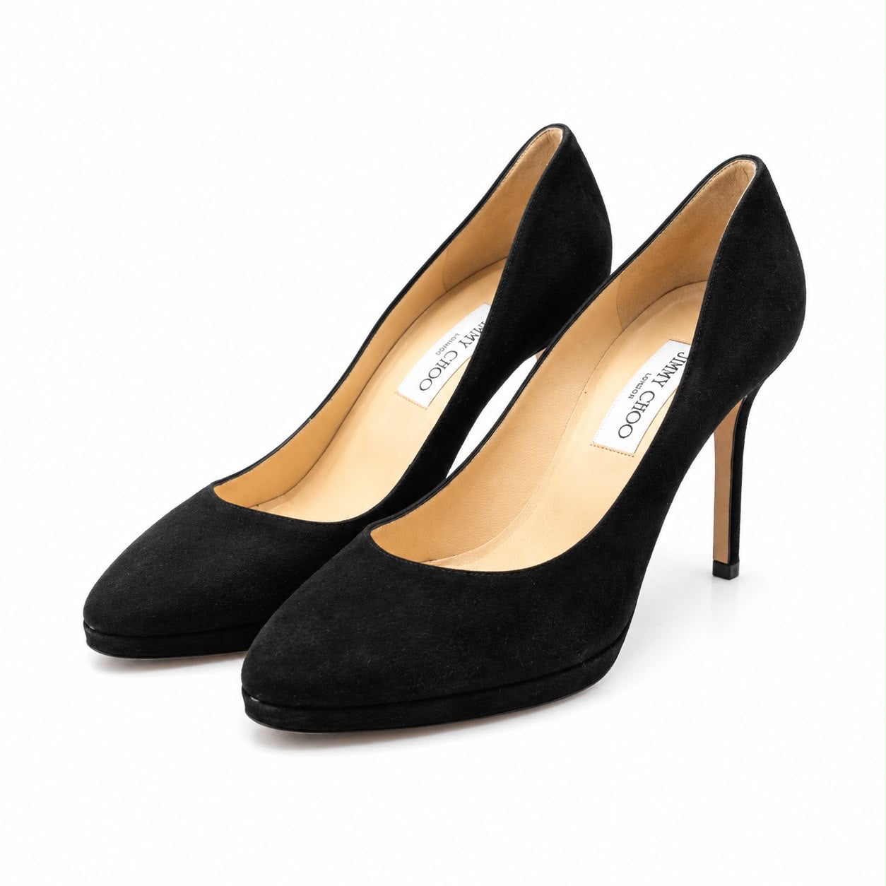 JIMMY CHOO - *NEW* PUMPS BLACK SUEDE SIZE 37.5 EU