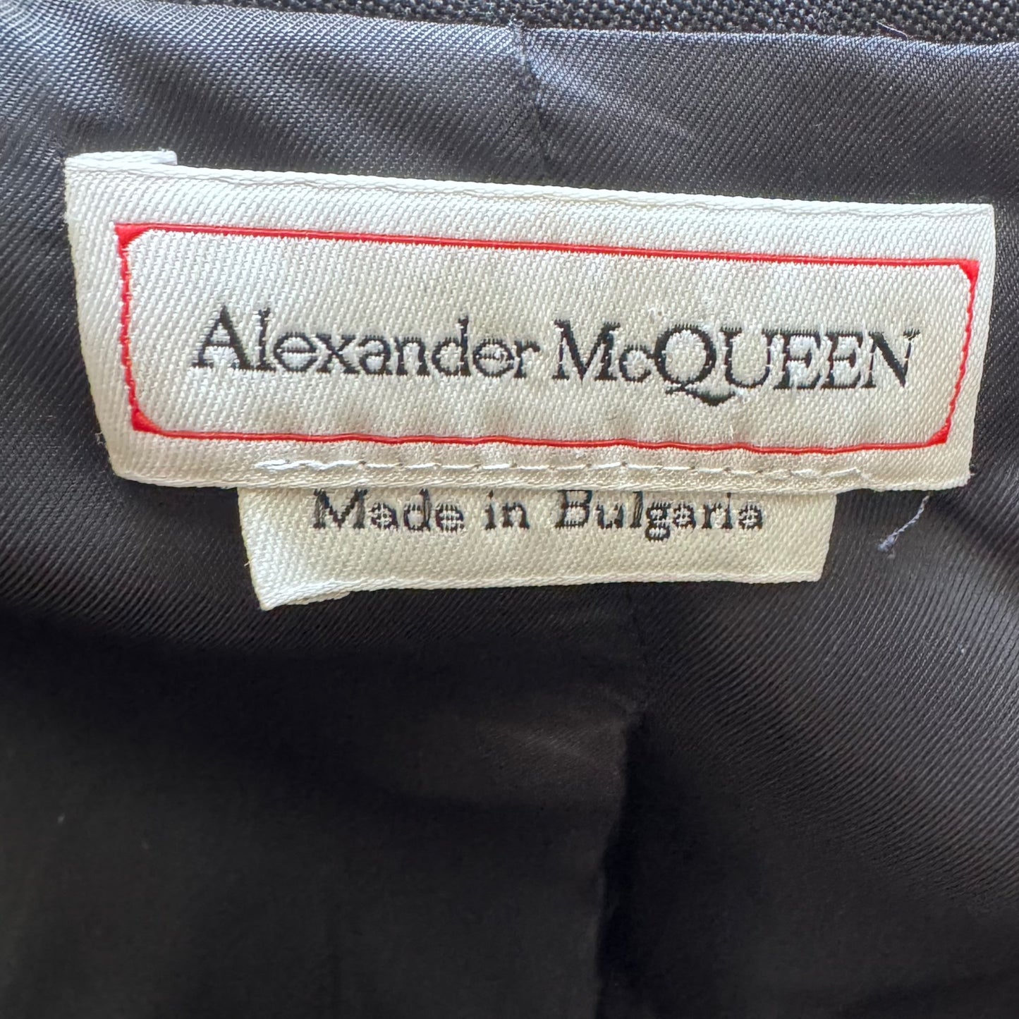 ALEXANDER MCQUEEN - SUIT JACKET & TROUSERS BLACK WOOL 36FR/38FR