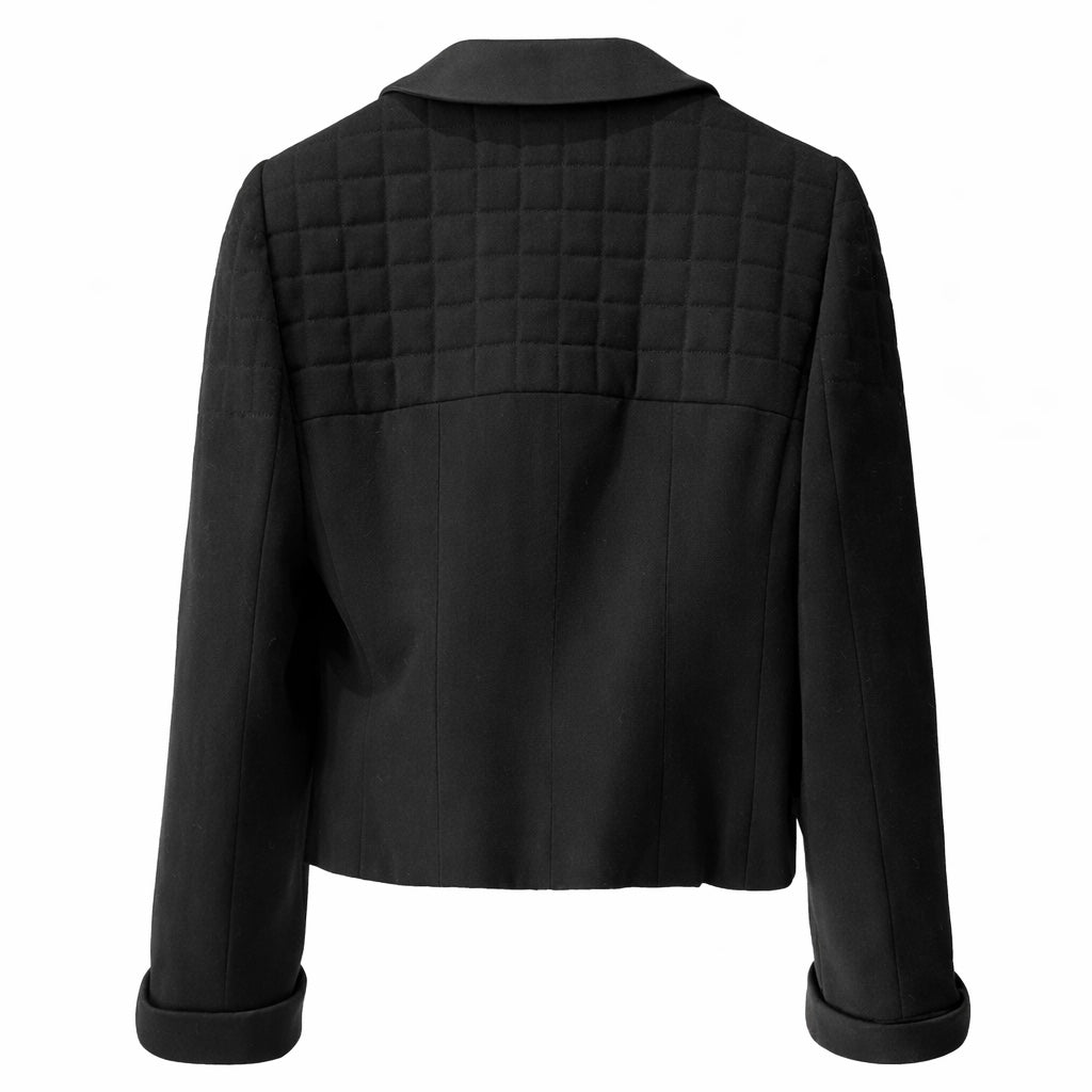 CHANEL - JACKET WOOL BLACK SIZE 36 FR