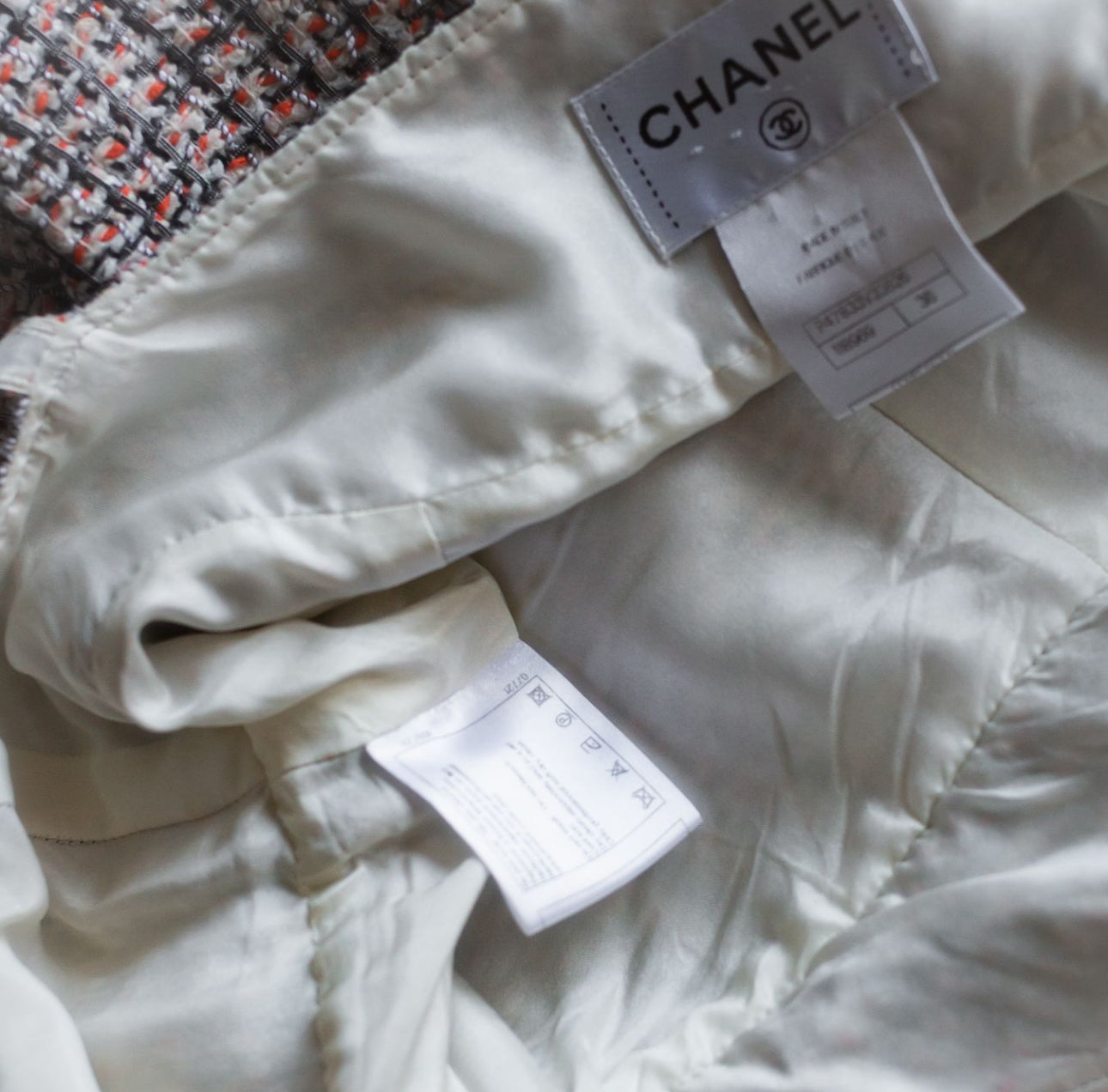 CHANEL - DRESS MINI TWEED MULTICOLOR SIZE 38 FR