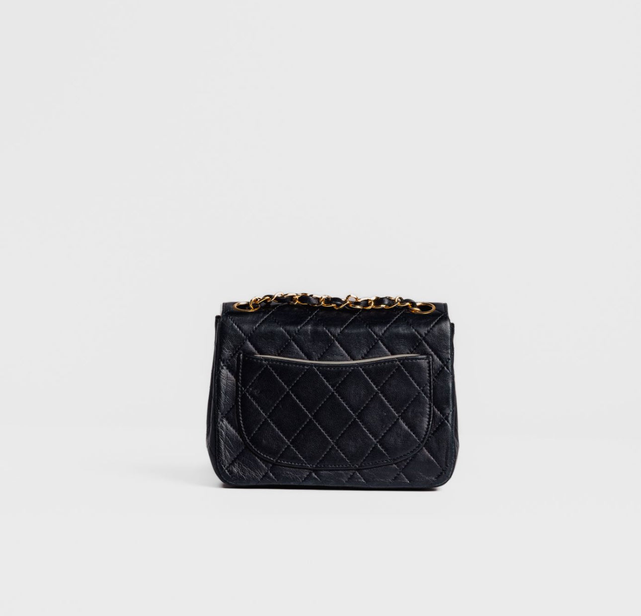 CHANEL - BAG MINI TIMELESS LEATHER NAVY BLUE WHITE TRIM