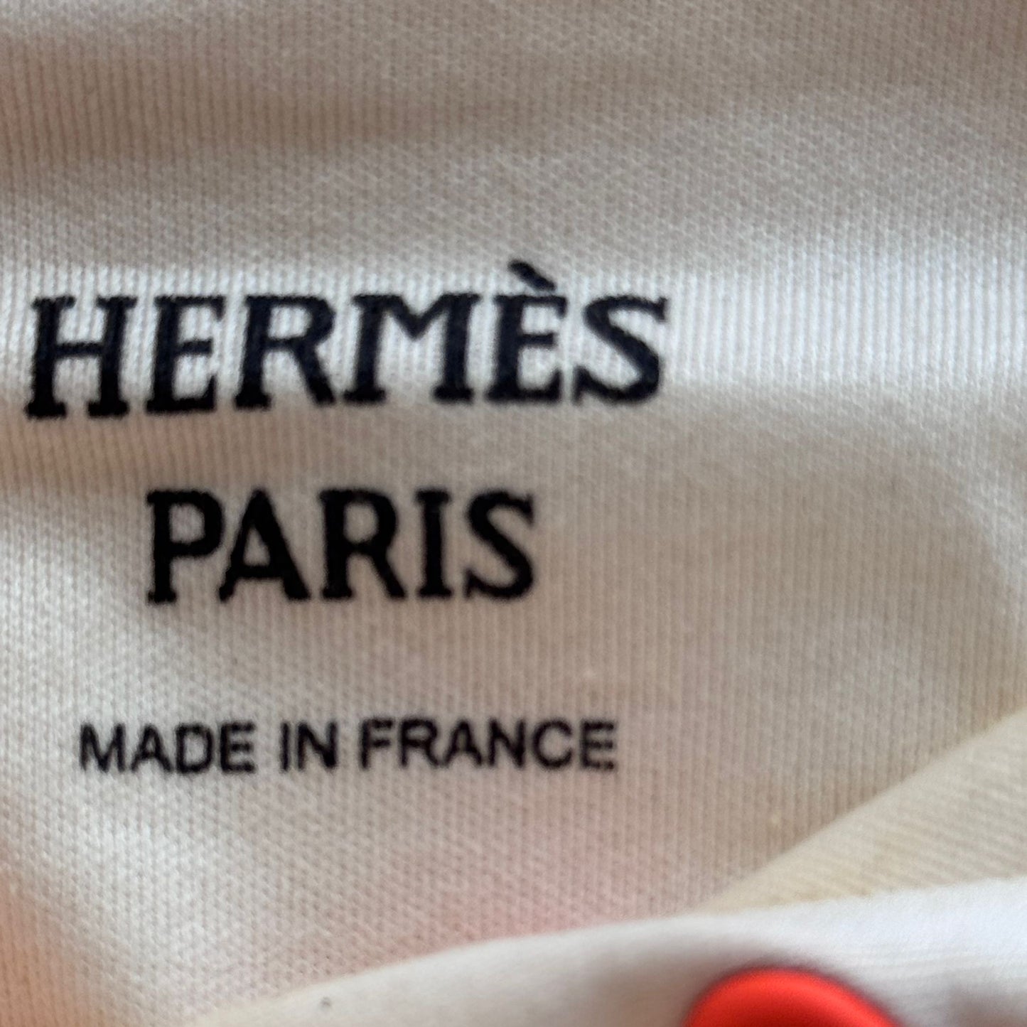 HERMÈS - T-SHIRT HOODED JUNGLE LOVE WITH FLUORESCENT ORANGE PRINT SIZE 34 FR