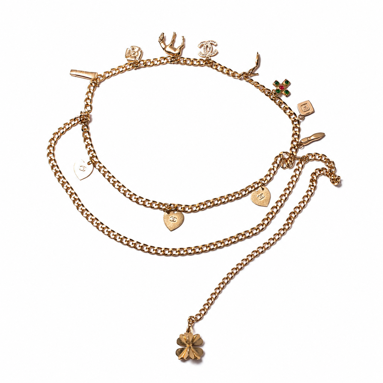 CHANEL - BELT GOLD CHAIN WITH CHARMS