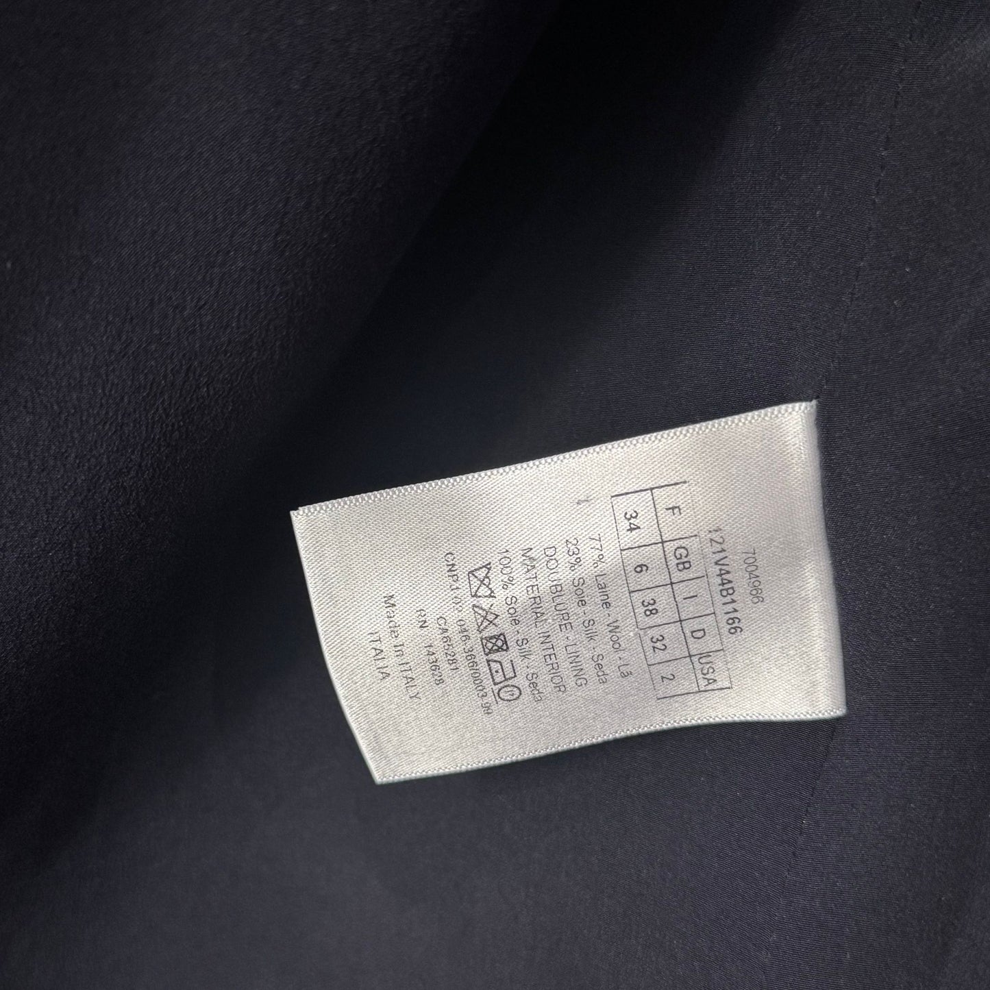 DIOR - JACKET NAVY BLUE WITH CD LOGO BUTTONS SIZE 34 FR